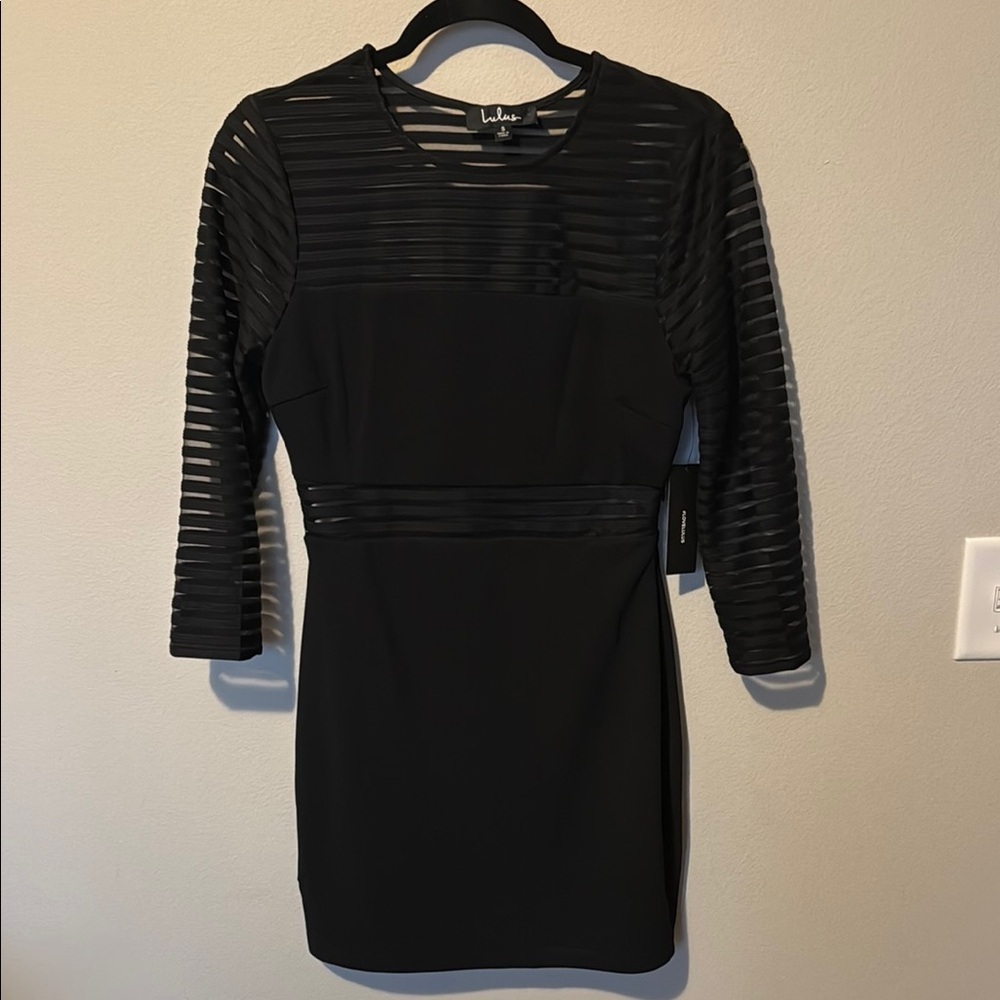 Lulu’s NWT Little Black Dress 3/4 Sleeve Women Small Classy Elegant Bachelorette